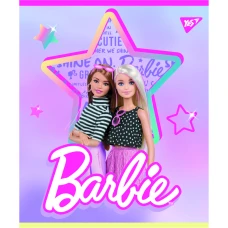 Зошит А5/18 арк кліт YES "Barbie" мат. ВДЛ+глітер 766813