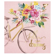 Зошит А5/24 арк кліт YES "Follow your dreams" мат. ВДЛ+ УФ-виб+Pantone Gold 766842