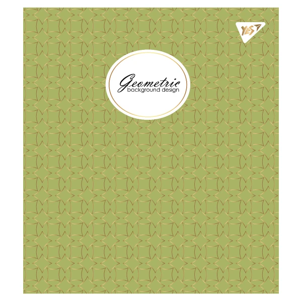 Зошит А5/48 арк кліт YES "Geometric" мат. ВДЛ + УФ-спл + Pantone Gold 766876