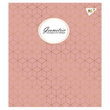 Зошит А5/48 арк кліт YES "Geometric" мат. ВДЛ + УФ-спл + Pantone Gold 766876