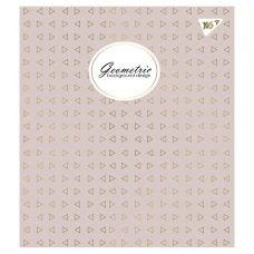 Зошит А5/48 арк кліт YES "Geometric" мат. ВДЛ + УФ-спл + Pantone Gold 766876