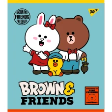 Зошит А5/48 арк кліт YES "Line Friends" мат. ВДЛ+ УФ-виб. 766867