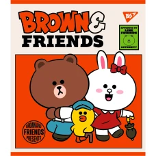 Зошит А5/48 арк кліт YES "Line Friends" мат. ВДЛ+ УФ-виб. 766867
