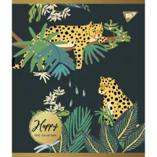 Зошит А5/96 арк кліт YES "Happy" мат. ВДЛ+ УФ-виб + Pantone Gold 766901