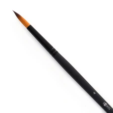 Пензель художній синтетика "Santi Highly Pro", довга ручка, круглий, №4, 310621
