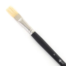 Пензель художній щетина "Santi Highly Pro", довга ручка, плоский, №9, 310659
