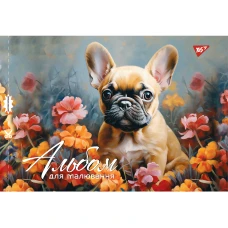 Альбом для малювання, А4 28 арк. 100г/м2, скоба з перфорацією, 130562 YES