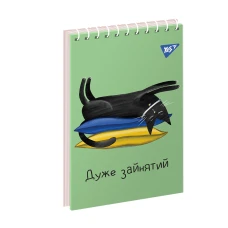 Зошит для записів А7, 80арк. кліт., од.спіраль, 