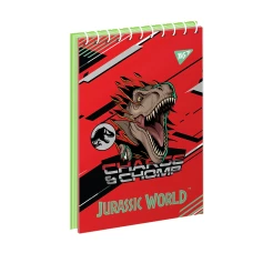 Зошит для записів А7, 80арк. кліт., од.спіраль, "Jurassic World" 151949 YES
