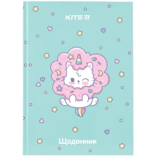 Щоденник шкільний, тверда обкл, Rainbow Catcorn K24-262-6 Kite