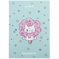 Щоденник шкільний, тверда обкл, Rainbow Catcorn K24-262-6 Kite