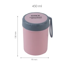 Ланчбокс круглий 450 мл, рожевий K23-187-3 Kite