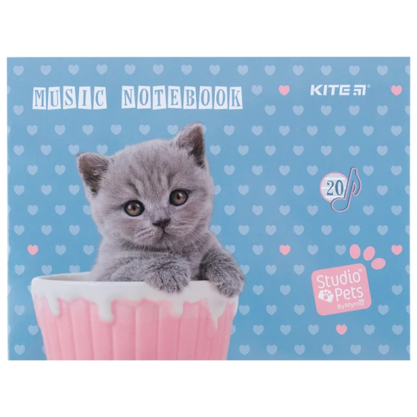 Зошит для нот А5, 20арк, Studio Pets SP24-405 Kite