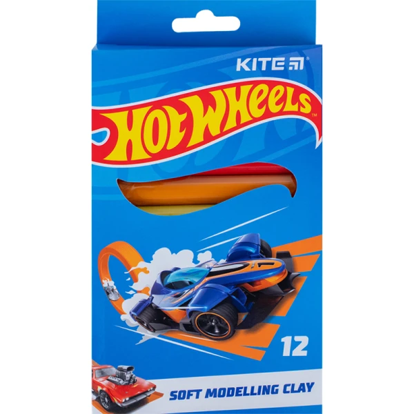 Пластилін восковий, 12 кольорів, 200 г. Hot Wheels HW23-086 Kite