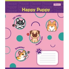 Зошит А5/12 арк коса 1В Happy Puppy, 766930