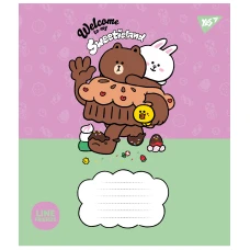 Зошит А5/12 арк коса YES Line Friends. Sweetieland, 766935