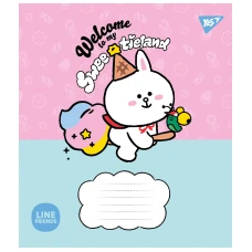 Зошит А5/12 арк коса YES Line Friends. Sweetieland, 766935
