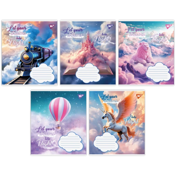 Зошит А5/12 арк лінія YES Let your dreams, 766947