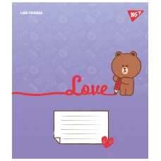 Зошит А5/12 арк лінія YES Line Friends. Love letter, 766948