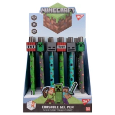 Ручка гелева YES "Minecraft" 0,5 мм, синя, 420378