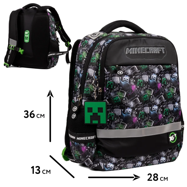 Рюкзак шкільний YES S-52 Ergo "Minecraft" 36*28*13см., 559570