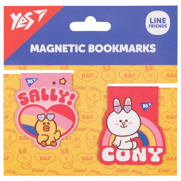Закладки магнітні YES "Line Friends Sally and Cony", 2шт, 708108