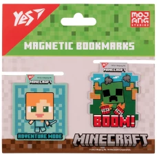 Закладки магнітні YES "Minecraft friends", 2шт, 708102