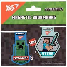 Закладки магнітні YES "Minecraft Steve", 2шт, 708103