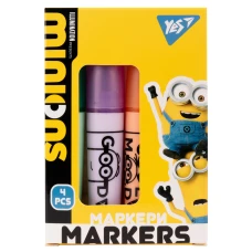 Маркер текстовий YES "Minions" в наборі, 4 шт., 390712