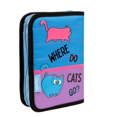 Пенал твердий 1Вересня одинарний з двома клапанами HP-04 Pink and Blue 533456