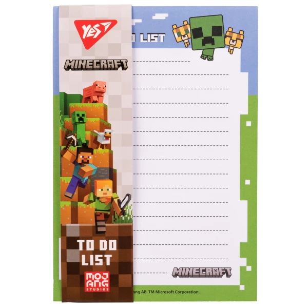 Папір для нотаток на магніті YES To Do "Minecraft" 170338