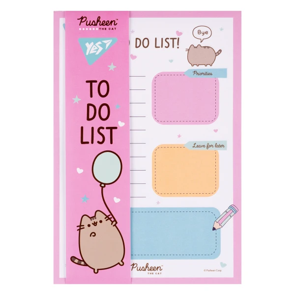 Папір для нотаток на магніті YES To Do "Pusheen" 170339