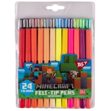Фломастери 24 кол. Minecraft, на водній основі, 650554 YES