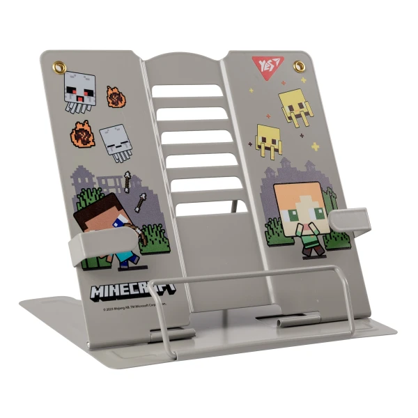 Підставка для книг з додатковими фіксаторами YES Minecraft, металева 470516
