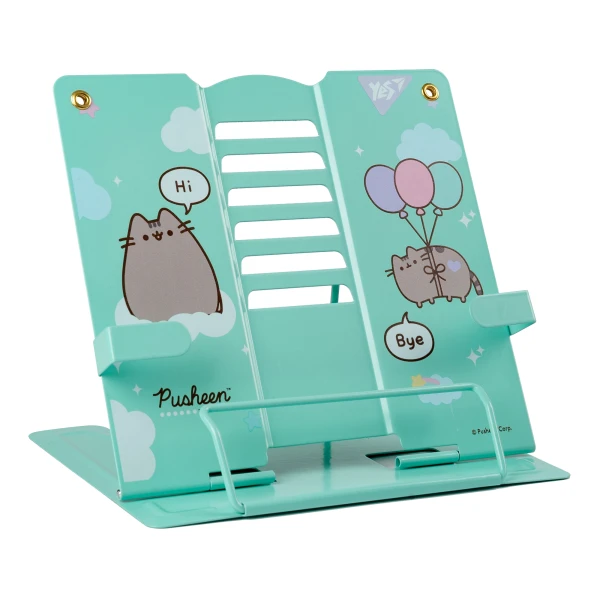 Підставка для книг з додатковими фіксаторами YES Pusheen, металева 470517