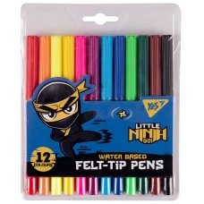 Фломастери 12 кол. Ninja, на водній основі, 650530 YES (ТЕРМІН)