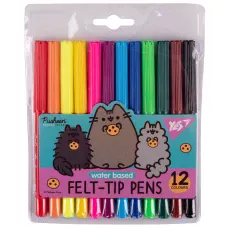 Фломастери 12 кол. Pusheen friends, на водній основі, 650545 YES
