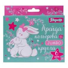Крейда кольорова Jumbo, 6 шт., 
