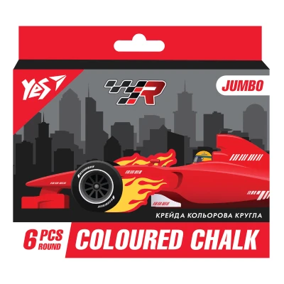 Крейда кольорова Jumbo, 6 шт., 