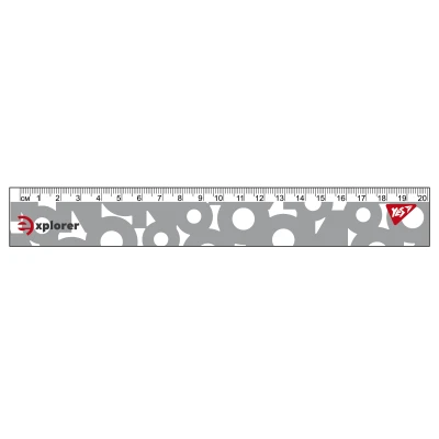Лінійка пластикова, 20см. з нанесенням 