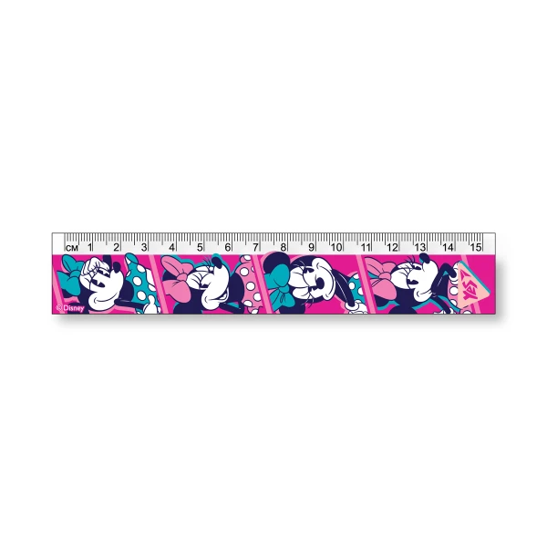 Лінійка пластикова, 15см. з нанесенням "Minnie Mouse" 370608 YES
