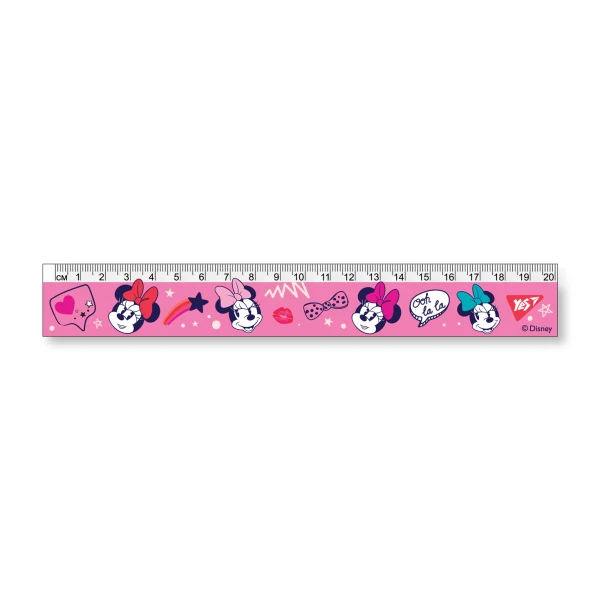 Лінійка пластикова, 20см. з нанесенням "Minnie Mouse" 370621 YES