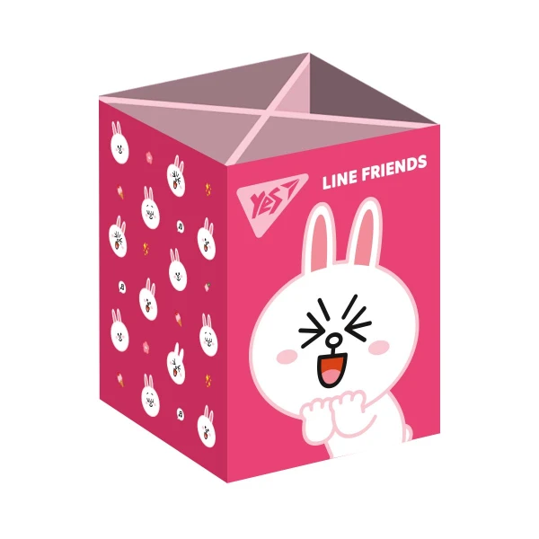Стакан для письмового приладдя YES "Line Friends", картонний, 450107