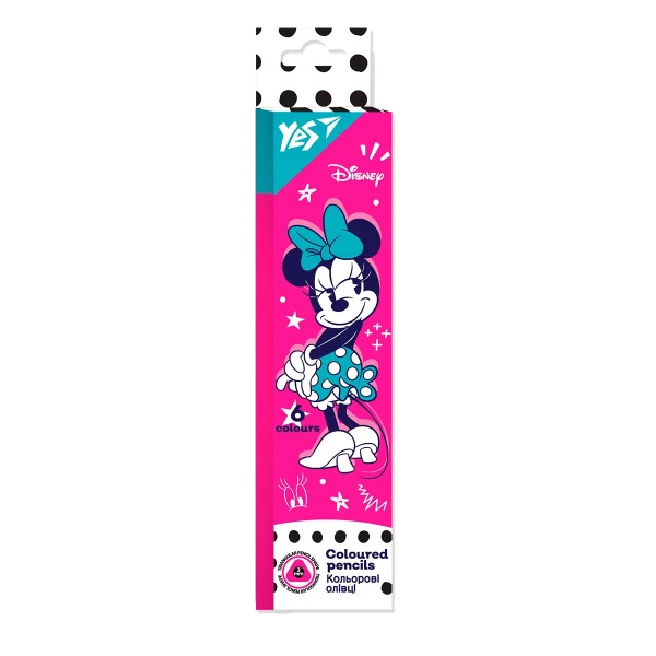 Олівці кольорові тригранні, 6 шт.."Minnie", 290699 YES
