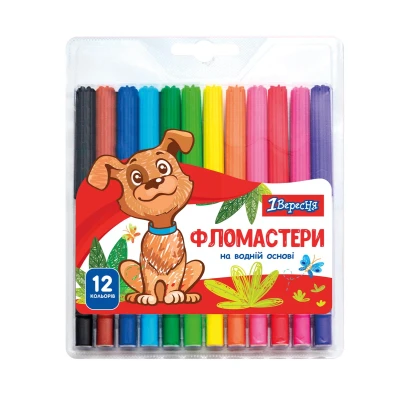Фломастери 12 кол. Zoo Land, на водній основі, 650457, 1Вересня