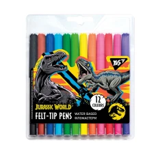 Фломастери 12 кол. Jurassic World, на водній основі, 650482 YES (ТЕРМІН)