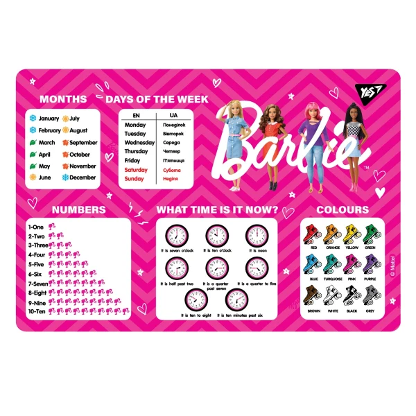 Підкладка пластикова "Barbie", англ. 492056, YES
