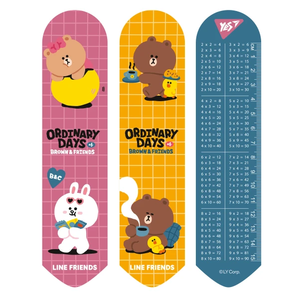 Закладка для книг 2D "Line Friends brown", 708137 YES