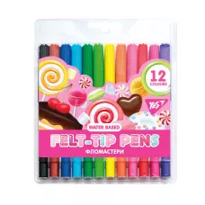 Фломастери 12 кол. Sweet Cream, на водній основі, 650472 YES