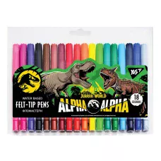 Фломастери 18 кол. Jurassic World, на водній основі, 650496 YES (ТЕРМІН)